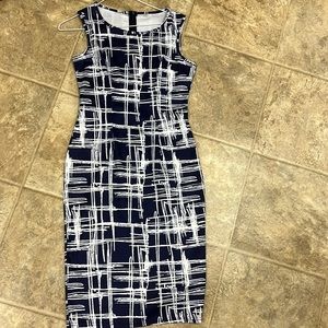 Navy and white dress size small